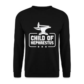 Schmied Hufschmied Amboss Schmiedeeisen - Unisex Pullover - Schwarz - Vorne - Alina (178cm) & Michal (187cm)