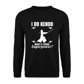 Kendo Martial Arts Kenjutsu Kendoka Samurai - Unisex Sweatshirt - black - Front - Alina (178cm) & Michal (187cm)