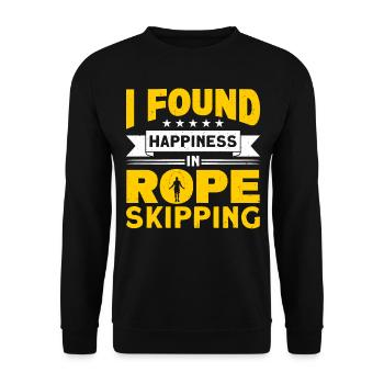 Rope jumping Rope jumping Jump rope - Unisex Sweatshirt - black - Front - Alina (178cm) & Michal (187cm)