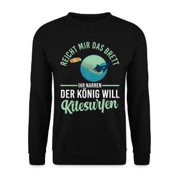 Kitesurfen - Unisex Pullover - Schwarz - Vorne - Alina (178cm) & Michal (187cm)