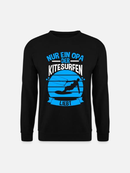 Kitesurfen Opa - Unisex Pullover - Schwarz