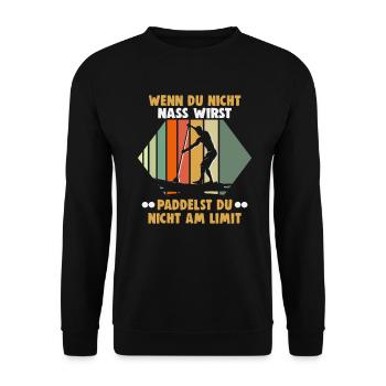 Sup Stand Up Paddle Design Sup Board Paddeln - Unisex Sweatshirt - black - Front - Alina (178cm) & Michal (187cm)
