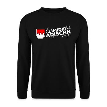Franken Fränkisch Frankenland Limidid Ädischn - Unisex Pullover - Schwarz - Vorne - Alina (178cm) & Michal (187cm)