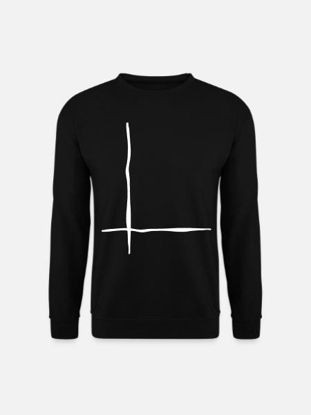 White lines Wavy - Unisex Sweatshirt - black