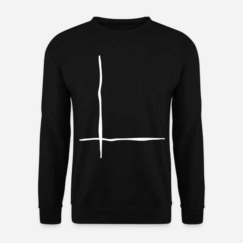 White lines Wavy - Unisex Sweatshirt - black