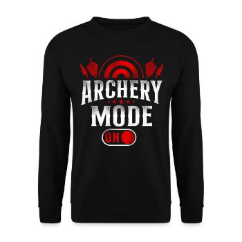 Archery Bow Archer Vintage Archery - Unisex Sweatshirt - black - Front - Alina (178cm) & Michal (187cm)