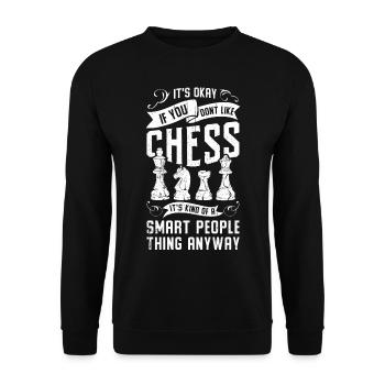 Chess - Unisex Sweatshirt - black - Front - Alina (178cm) & Michal (187cm)