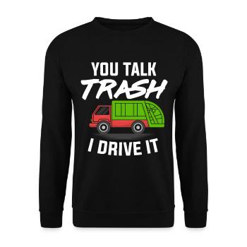 Garbage Man Gift Garbage Garbage Collection Waste Profession - Unisex Sweatshirt - black - Front - Alina (178cm) & Michal (187cm)