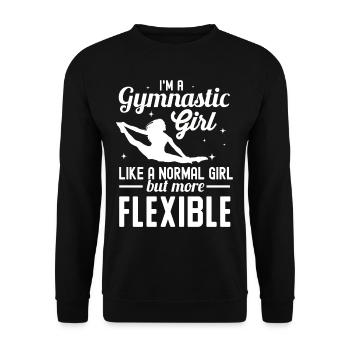Cadeau de gymnastique - Sweat-shirt Unisexe - noir - Devant - Alina (178cm) & Michal (187cm)