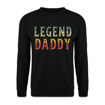Father's Day Gift for Dad Father Daddy Dad Dad - Unisex Sweatshirt - black - Front - Alina (178cm) & Michal (187cm)