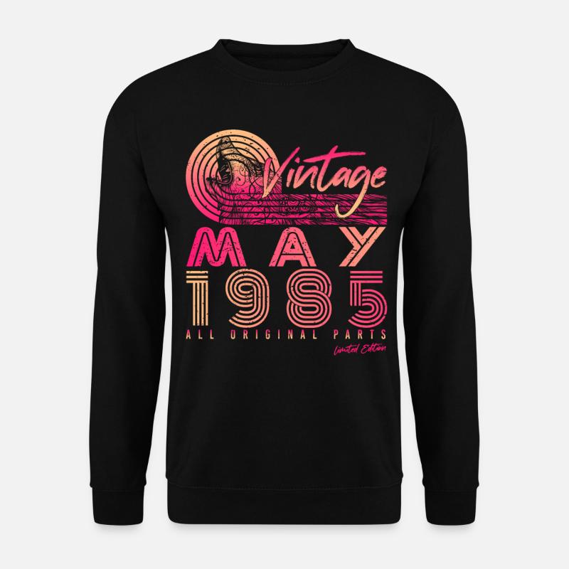 1985 May Birthday Greeting - Unisex Sweatshirt - black