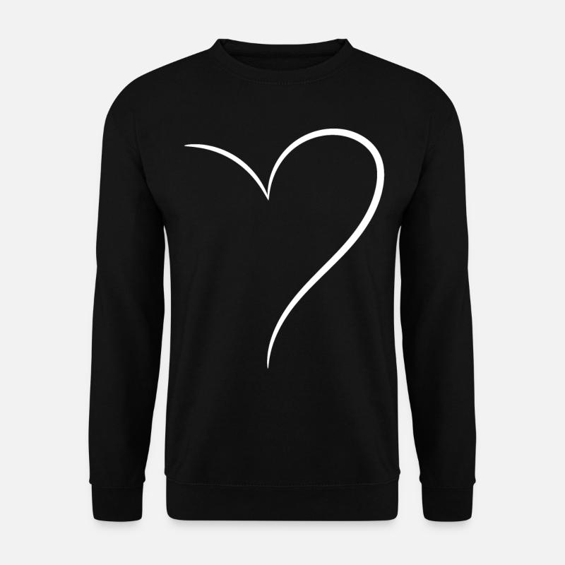 Half White Heart - Unisex Sweatshirt - black