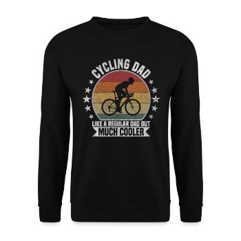 Cycling dad - Unisex Sweatshirt - black - Front - Alina (178cm) & Michal (187cm)