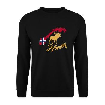 Norway Norwegen - Unisex Pullover - Schwarz - Vorne - Alina (178cm) & Michal (187cm)