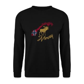 Norway Norwegen - Unisex Pullover - Schwarz - Vorne - Alina (178cm) & Michal (187cm)