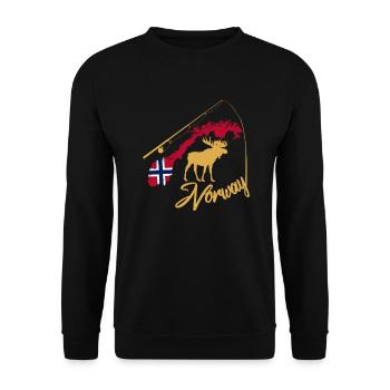 Norway Norwegen - Unisex Pullover - Schwarz - Vorne - Alina (178cm) & Michal (187cm)