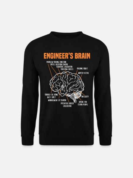 Engineer Brain Process For Engineer Student - Unisex Pullover - Schwarz