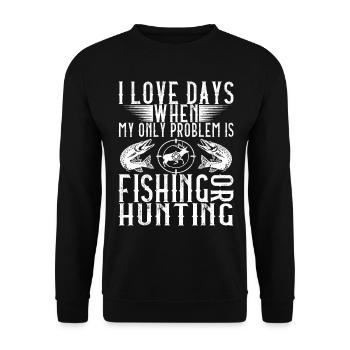 Chasse et pêche - Sweat-shirt Unisexe - noir - Devant - Alina (178cm) & Michal (187cm)