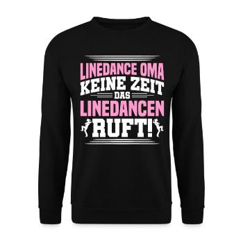 Das Linedance Ruft - Unisex Pullover - Schwarz - Vorne - Alina (178cm) & Michal (187cm)