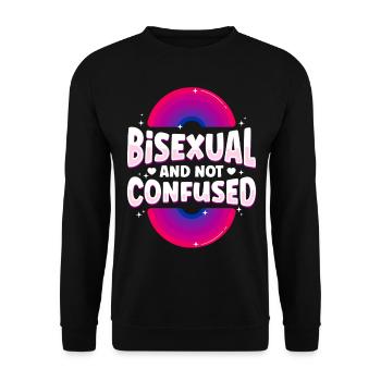 Bisexuel Bi Pride Flag Bisexuel - Sweat-shirt Unisexe - noir - Devant - Alina (178cm) & Michal (187cm)