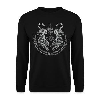Twin Tiger Magical Muay Thai - Unisex Sweatshirt - black - Front - Alina (178cm) & Michal (187cm)