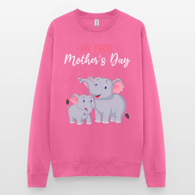 Muttertag Elefantenmutter Mein erster Muttertag Unisex Pullover