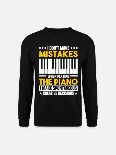 Ik maak geen fouten bij het spelen van de piano - Uniseks sweater - zwart