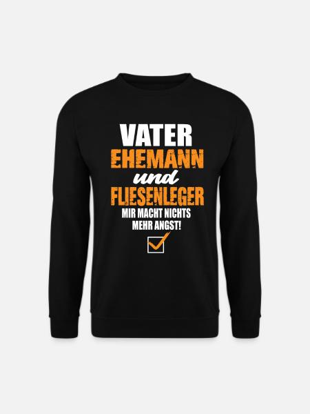 Vater Ehemann und Fliesenleger - Unisex Pullover - Schwarz