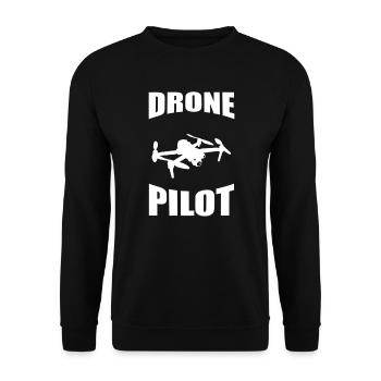 Drone Drone Drone Pilote Quadcopter - Sweat-shirt Unisexe - noir - Devant - Alina (178cm) & Michal (187cm)