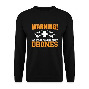 Drone Drone Drone Pilote Quadcopter - Sweat-shirt Unisexe - noir - Devant - Alina (178cm) & Michal (187cm)