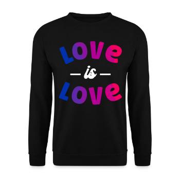 Bisexuel Bi Pride Flag Love Is - Sweat-shirt Unisexe - noir - Devant - Alina (178cm) & Michal (187cm)