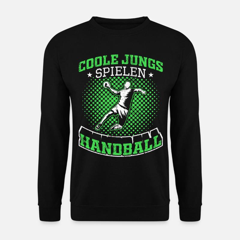 Handball | Coole Jungs spielen Handball - Unisex Pullover - Schwarz