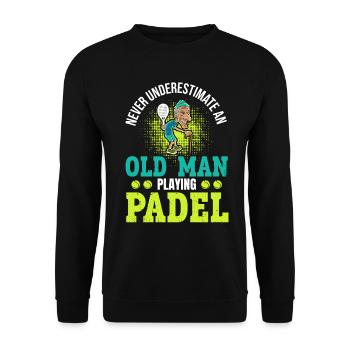 Cool Padel Dad Padel Spieler Vater - Unisex Pullover - Schwarz - Vorne - Alina (178cm) & Michal (187cm)