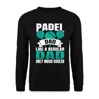 Cool Padel Dad Padel Spieler Vater - Unisex Pullover - Schwarz - Vorne - Alina (178cm) & Michal (187cm)