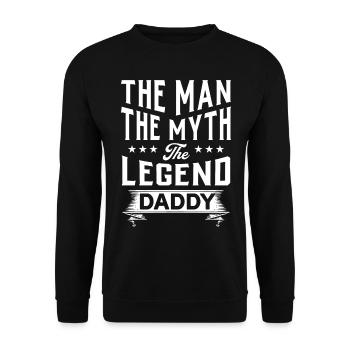 Father's Day Gift for Dad Father Daddy Dad Dad - Unisex Sweatshirt - black - Front - Alina (178cm) & Michal (187cm)