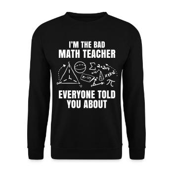 Mathe - Unisex Pullover - Schwarz - Vorne - Alina (178cm) & Michal (187cm)