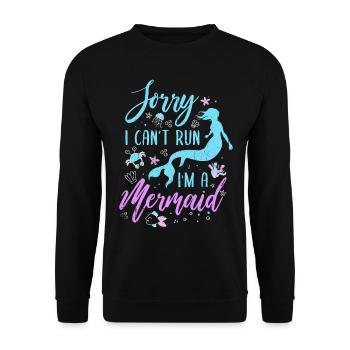 Mermaid Gift Sea Mermaid Mermaid JGA Bride - Unisex Sweatshirt - black - Front - Alina (178cm) & Michal (187cm)