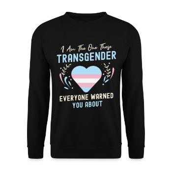 Trans Transgenre Transsexuel Cadeau Queer - Sweat-shirt Unisexe - noir - Devant - Alina (178cm) & Michal (187cm)