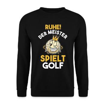 Golf Golfer - Unisex Pullover - Schwarz - Vorne - Alina (178cm) & Michal (187cm)