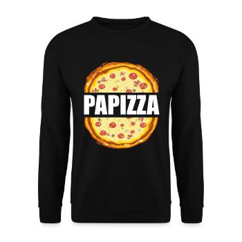 Cadeau de fête des pères Pizza Papa Papa Papa Papa Papa Papa - Sweat-shirt Unisexe - noir - Devant - Alina (178cm) & Michal (187cm)