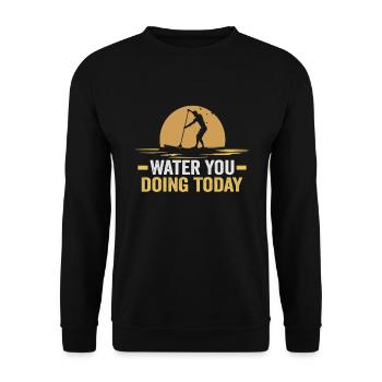 Sup Stand Up Paddle Design Sup Board Paddeln - Unisex Sweatshirt - black - Front - Alina (178cm) & Michal (187cm)