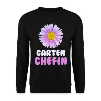 Garten Chefin Gärtnerin Hobbygärtnerin - Unisex Pullover - Schwarz - Vorne - Alina (178cm) & Michal (187cm)