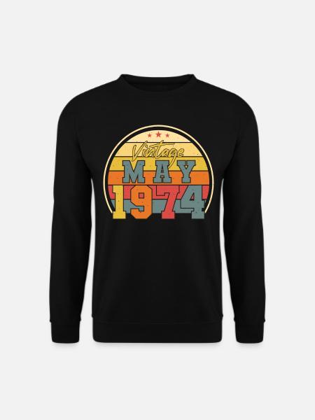 Birthday greeting 1974 May - Unisex Sweatshirt - black