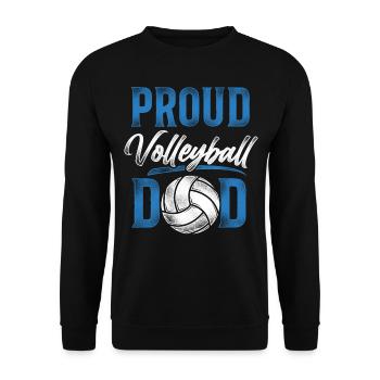 Volleyball Player Team Dad Father - Unisex Sweatshirt - black - Front - Alina (178cm) & Michal (187cm)