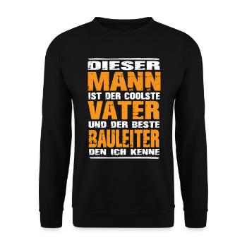 Vater und Bauleiter - Unisex Pullover - Schwarz - Vorne - Alina (178cm) & Michal (187cm)