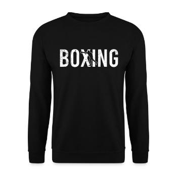 Boxing boxing - Unisex Sweatshirt - black - Front - Alina (178cm) & Michal (187cm)