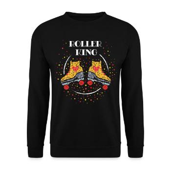 Roller King Rollschuhe Rollschuhlaufen - Unisex Pullover - Schwarz - Vorne - Alina (178cm) & Michal (187cm)
