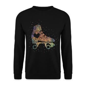 Rollschuh Rollschuhlaufen Rollkunstlauf - Unisex Pullover - Schwarz - Vorne - Alina (178cm) & Michal (187cm)