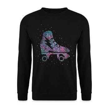 Skater Rollschuhfahren Rollschuhe - Unisex Pullover - Schwarz - Vorne - Alina (178cm) & Michal (187cm)
