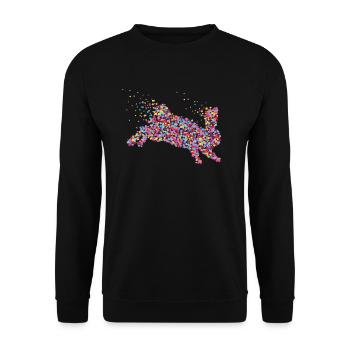 Rabbit Rabbit Rabbit Breeding Carnickel - Unisex Sweatshirt - black - Front - Alina (178cm) & Michal (187cm)